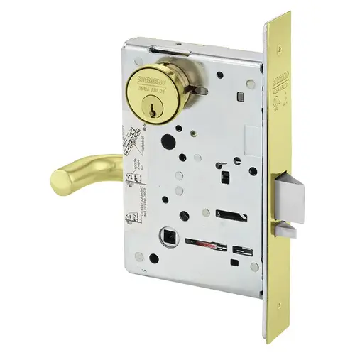 Mortise Lock Bright Brass