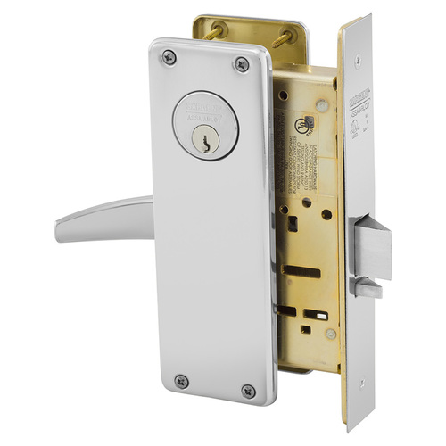 Mortise Lock Bright Chrome