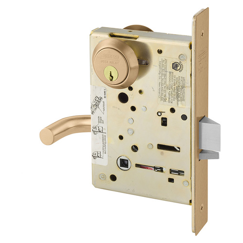 Mortise Lock Satin Bronze Clear Coated