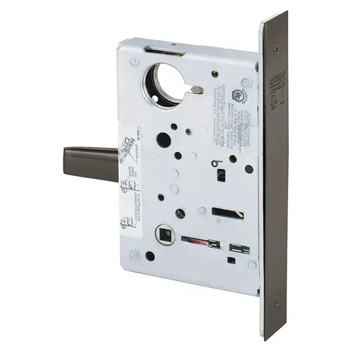 Mortise Lock Oxidized Satin Bronze Relieved Clear Coated