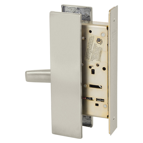 Mortise Lock Satin Nickel Plated Clear Coated