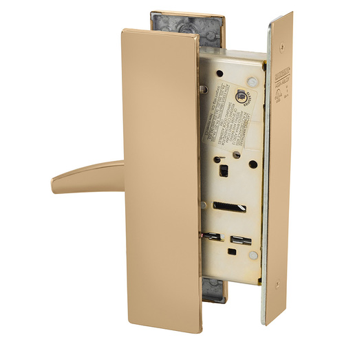 Mortise Lock Bright Bronze Clear Coated