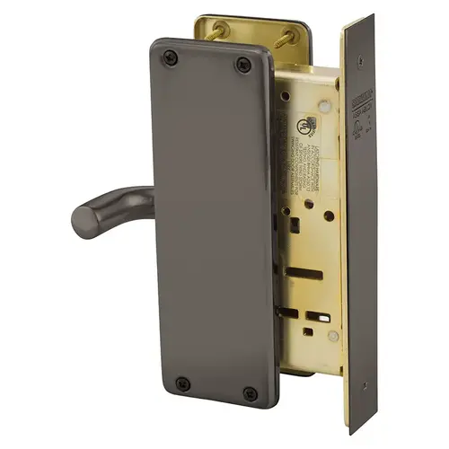 Mortise Lock Oxidized Satin Bronze Relieved Clear Coated