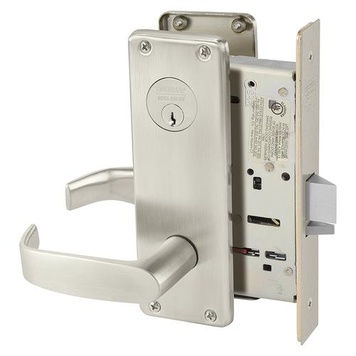 Mortise Lock Satin Nickel Plated Clear Coated