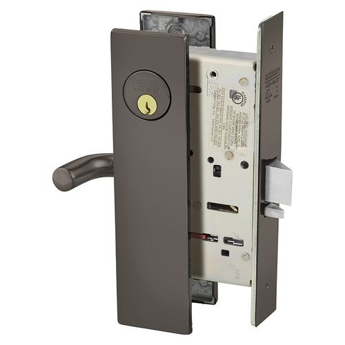 Mortise Lock Oxidized Satin Bronze Relieved Clear Coated