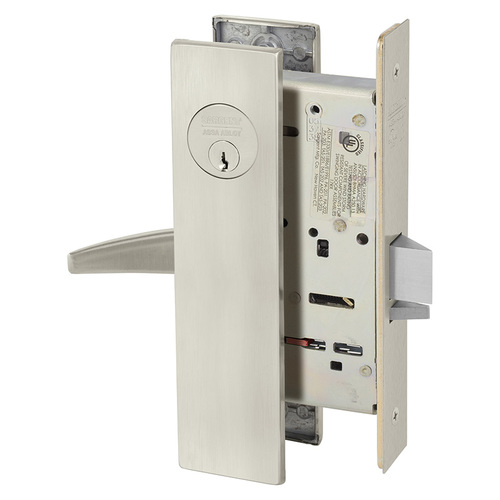 Mortise Lock Satin Nickel Plated Clear Coated