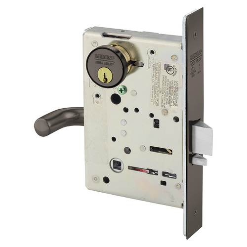 Mortise Lock Oxidized Satin Bronze Relieved Clear Coated