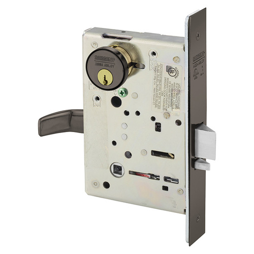 Mortise Lock Oxidized Satin Bronze Relieved Clear Coated