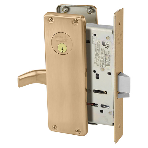 Mortise Lock Satin Bronze Clear Coated