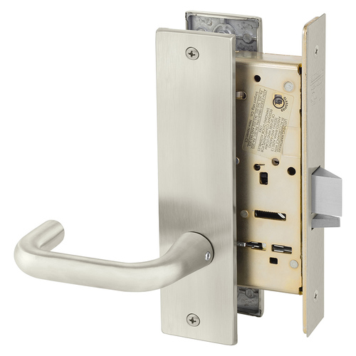 Mortise Lock Satin Nickel Plated Clear Coated