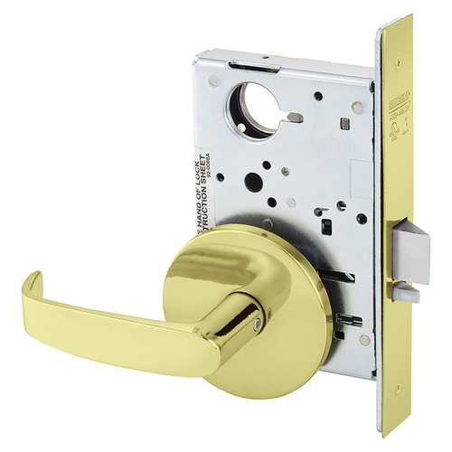 Mortise Lock Bright Brass