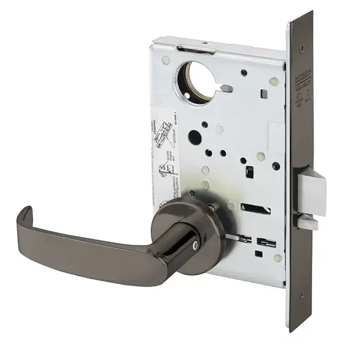 Mortise Lock Oxidized Satin Bronze Relieved Clear Coated