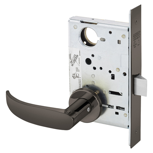 Mortise Lock Oxidized Satin Bronze Relieved Clear Coated