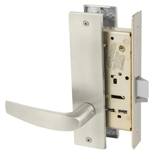 Mortise Lock Satin Nickel Plated Clear Coated