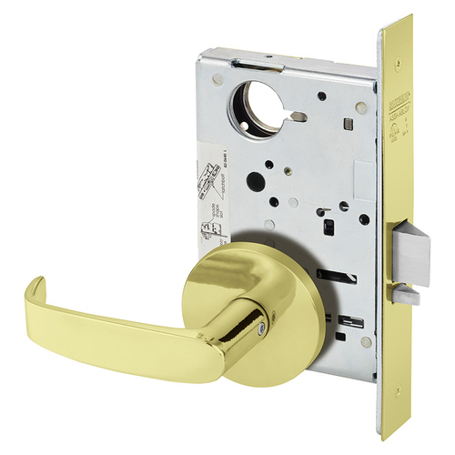 Mortise Lock Bright Brass