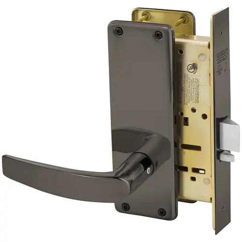 Mortise Lock Oxidized Satin Bronze Relieved Clear Coated