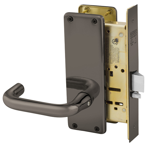 Mortise Lock Oxidized Satin Bronze Relieved Clear Coated