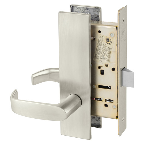 Mortise Lock Satin Nickel Plated Clear Coated