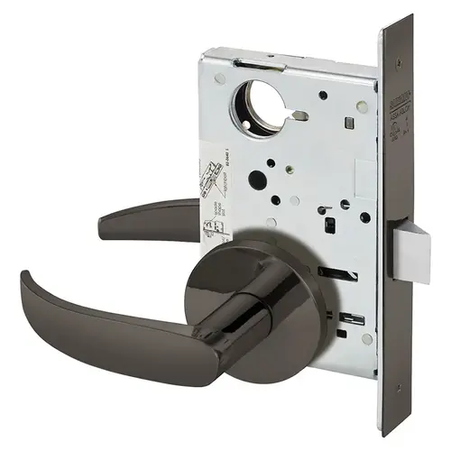 Mortise Lock Oxidized Satin Bronze Relieved Clear Coated