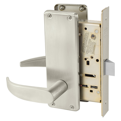 Mortise Lock Satin Nickel Plated Clear Coated