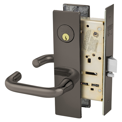 Mortise Lock Oxidized Satin Bronze Relieved Clear Coated