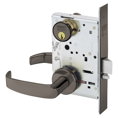 Mortise Lock Oxidized Satin Bronze Relieved Clear Coated