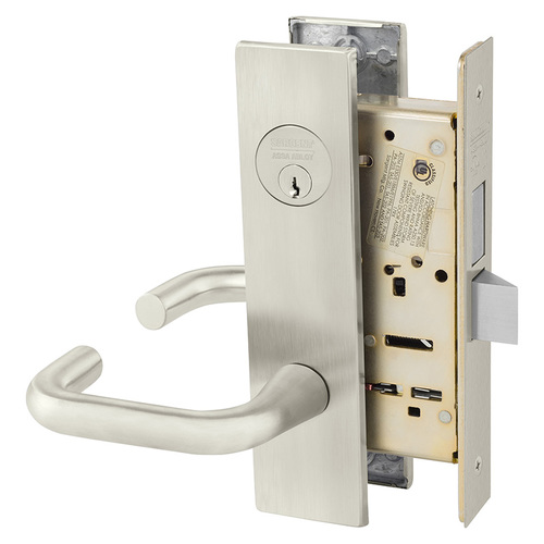 Mortise Lock Satin Nickel Plated Clear Coated