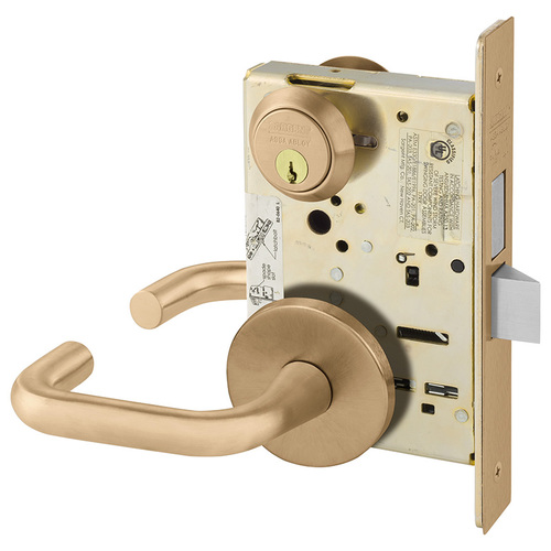 Mortise Lock Satin Bronze Clear Coated