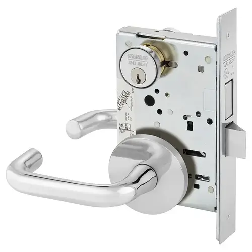 Mortise Lock Bright Chrome