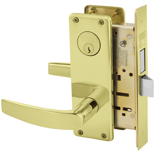 Mortise Lock Bright Brass