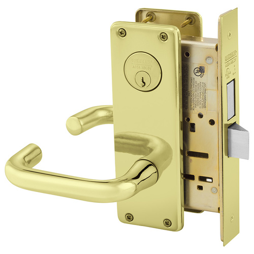 Mortise Lock Bright Brass