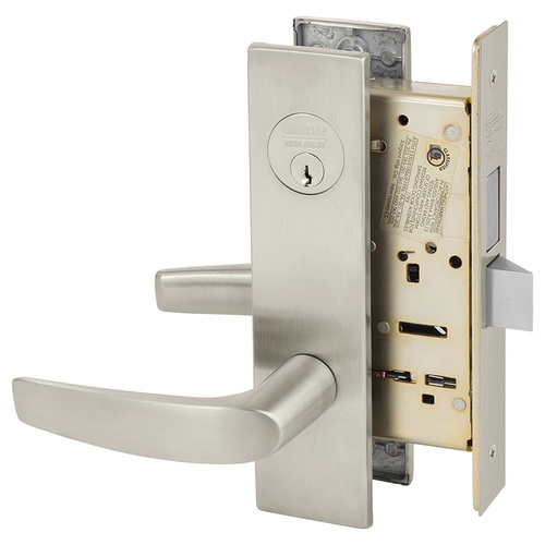 Mortise Lock Satin Nickel Plated Clear Coated