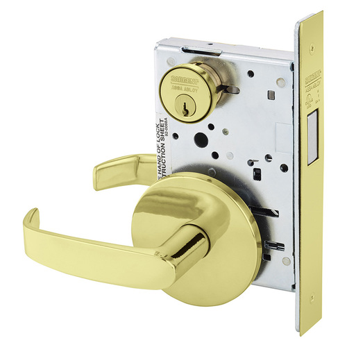 Mortise Lock Bright Brass