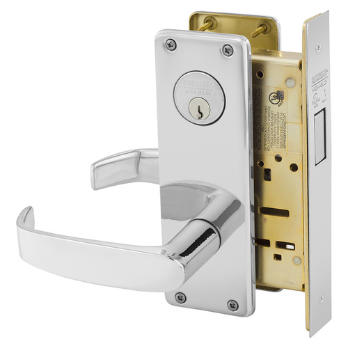 Mortise Lock Bright Chrome