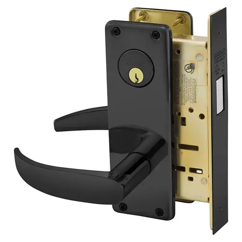 Mortise Lock Dark Oxidized Statuary Bronze Clear Coated