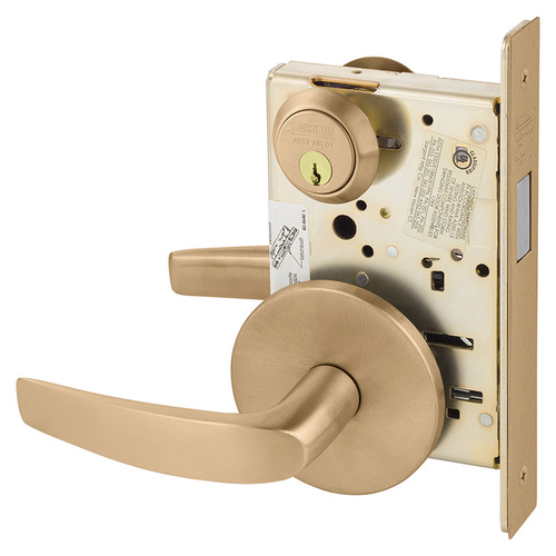 Mortise Lock Satin Bronze Clear Coated