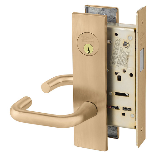 Mortise Lock Satin Bronze Clear Coated