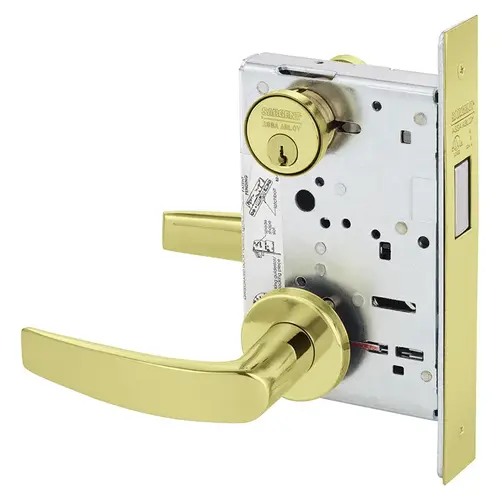 Mortise Lock Bright Brass