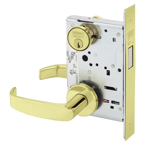 Mortise Lock Bright Brass