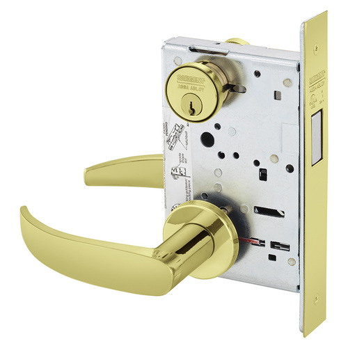 Mortise Lock Bright Brass