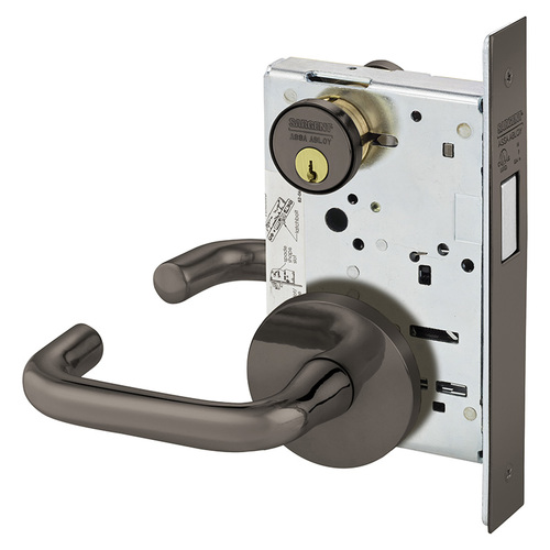 Mortise Lock Oxidized Satin Bronze Relieved Clear Coated