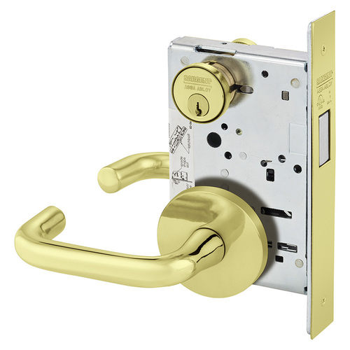 Mortise Lock Bright Brass