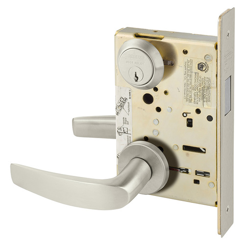 Mortise Lock Satin Nickel Plated Clear Coated