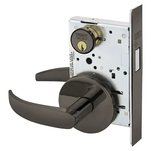 Mortise Lock Oxidized Satin Bronze Relieved Clear Coated