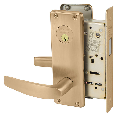 Mortise Lock Satin Bronze Clear Coated