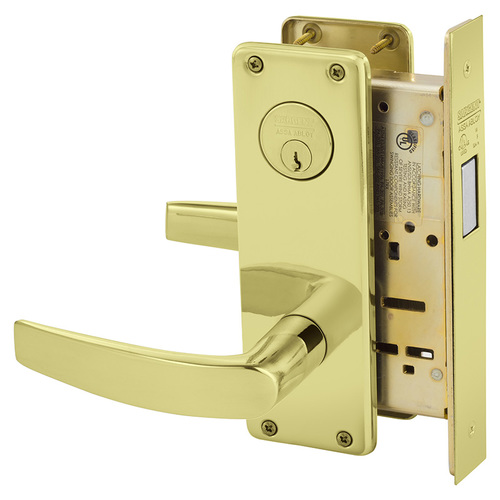 Mortise Lock Bright Brass