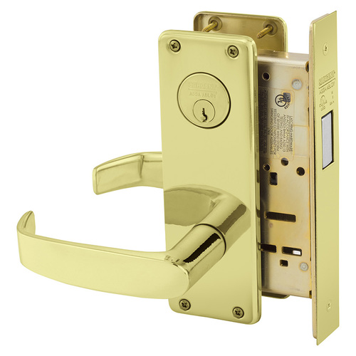 Mortise Lock Bright Brass