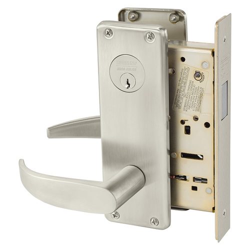 Mortise Lock Satin Nickel Plated Clear Coated