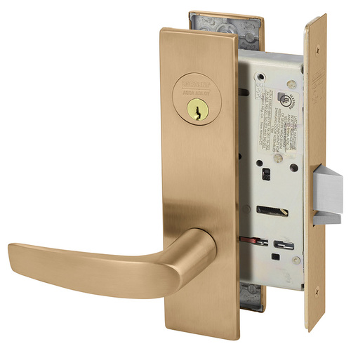 Mortise Lock Satin Bronze Clear Coated