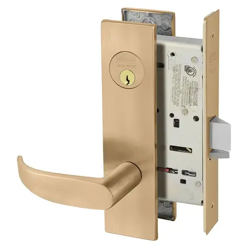 Mortise Lock Satin Bronze Clear Coated